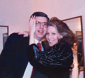 Badiene with Marvin Hamlisch backstage at Kennedy Center Dressing Room