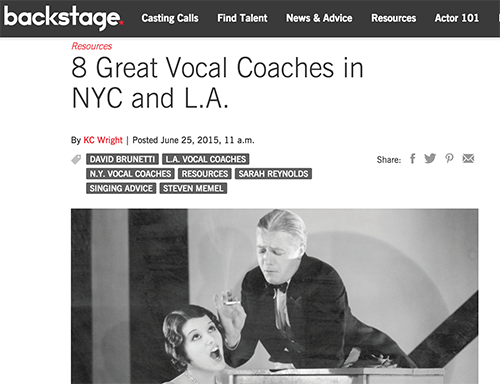 Backstage: 8 Great Vocal Coaches